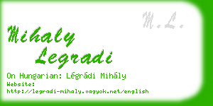 mihaly legradi business card